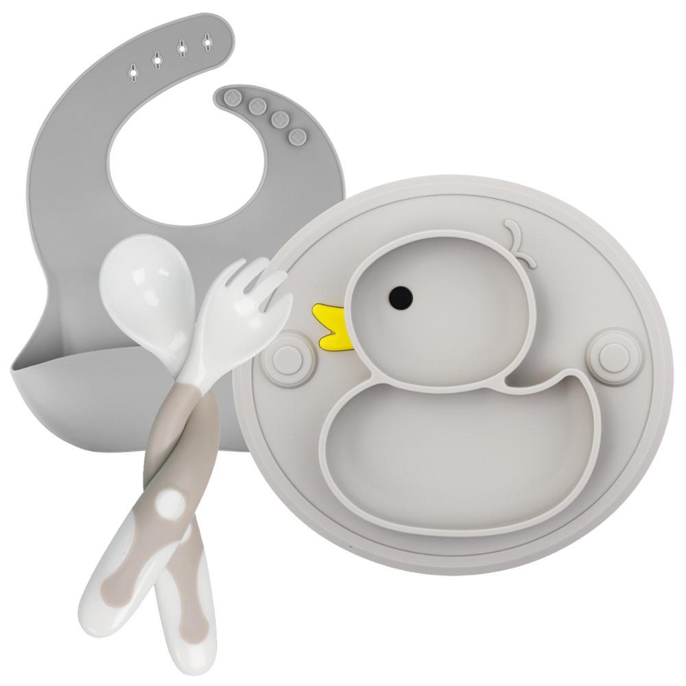 Boîte repas bébé en silicone canard Momotis - SilicoRepas