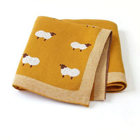 Couverture bébé coton tricoté rayée – Nubi