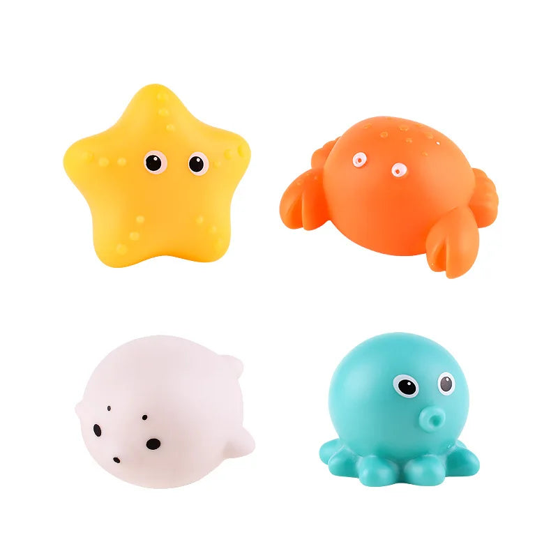 Jeu de Bain Lumineux AquaCatch – Set de Filet et Figurines Animalières