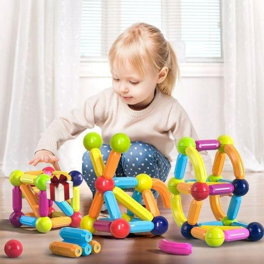 Jeu de construction magnétique enfant – Blocs éducatifs aimantés MagniBloc (36/72/144 pièces)