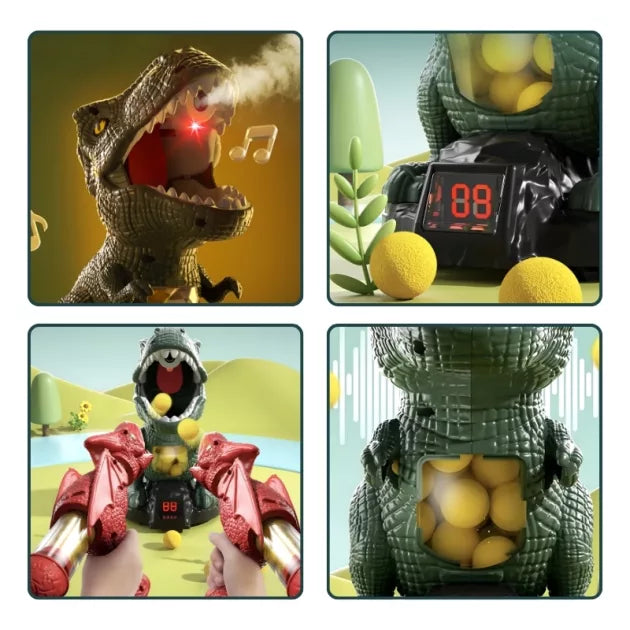 Jouet de tir dinosaure avec pistolets et balles en mousse – DinoBlast