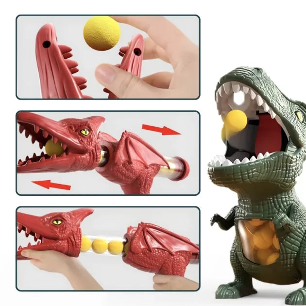 Jouet de tir dinosaure avec pistolets et balles en mousse – DinoBlast