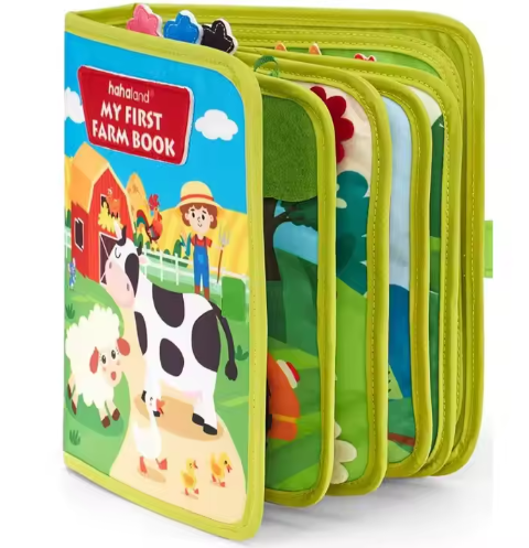 Livre d’Éveil en Tissu pour Bébé – Jouet Montessori Sensoriel (6 à 18 mois) - LivreBébé