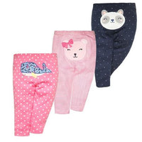 Lot de 3 collants sans pieds en Coton avec Design Amusants pour Enfants - CottonLegs