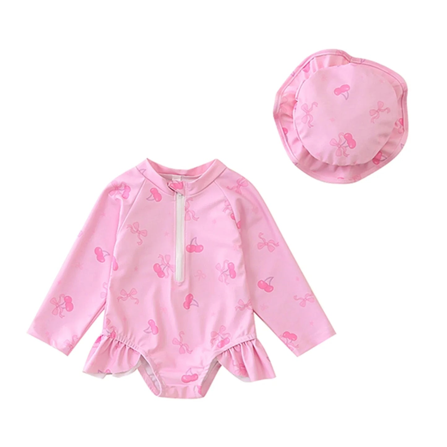 Maillot de Bain Anti-Éruption Cutanée pour Filles avec Chapeau - VibeBébé