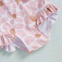 Maillot de Bain Bébé Fille Floral Volants avec Bonnet de Bain - FloralBaby