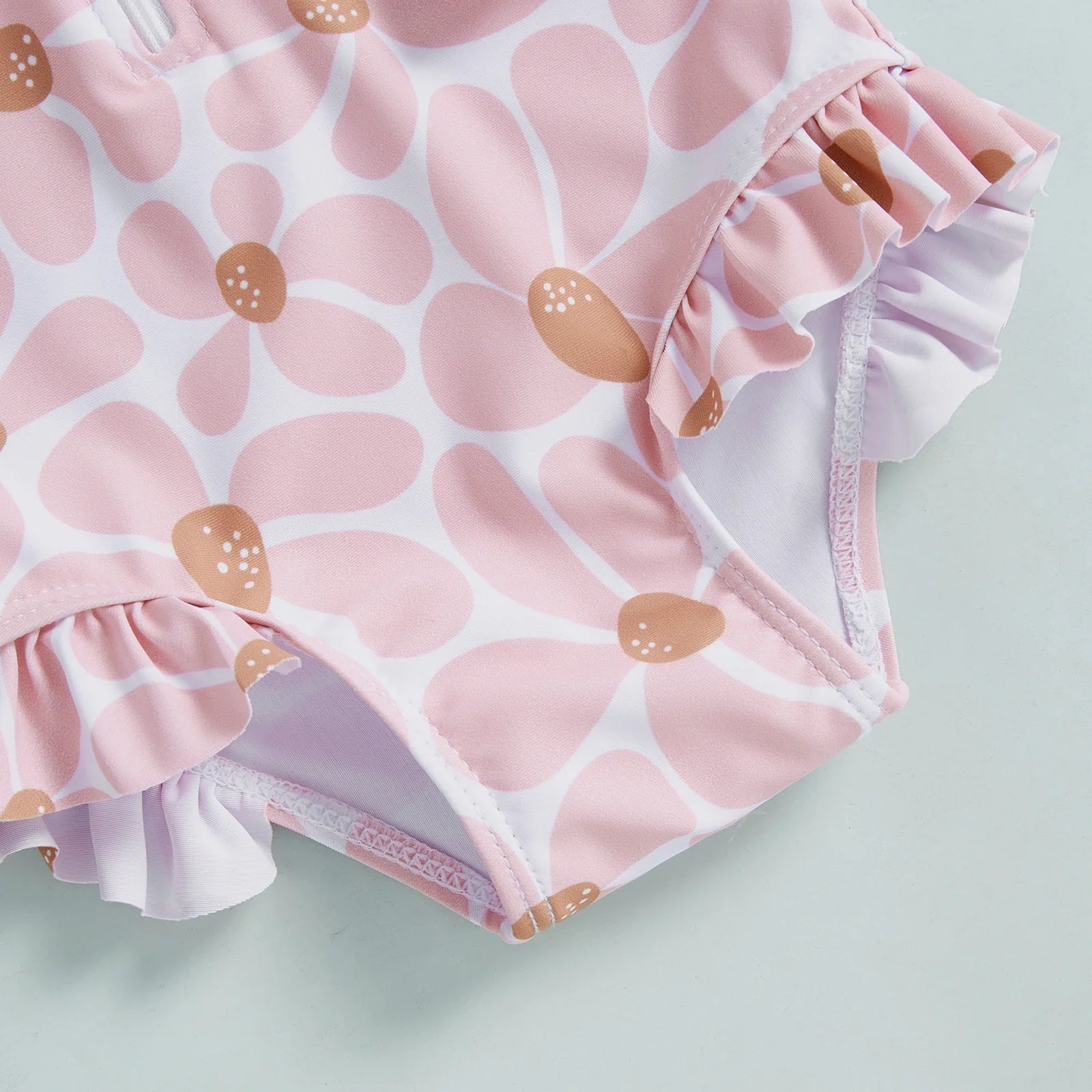 Maillot de Bain Bébé Fille Floral Volants avec Bonnet de Bain - FloralBaby
