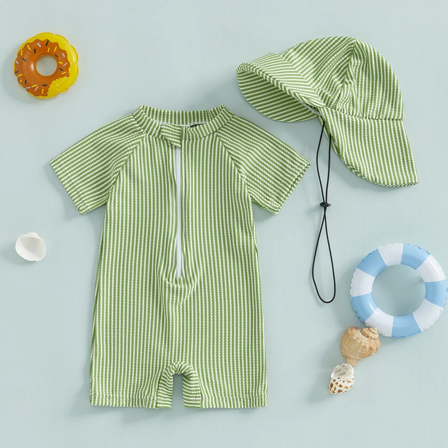 Maillot de Bain Bébé Garçon - Chapeau de Soleil, Tenue de Bain pour Tout-Petits - WhaleSplash