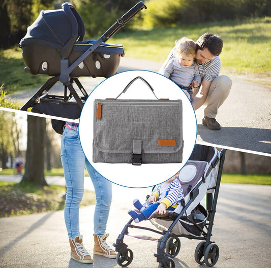 Matelas à Langer Imperméable Pliable avec Poches Intégrées - ChangeFacile