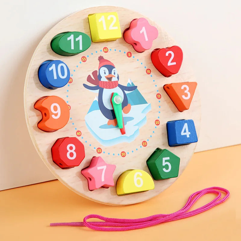 Montessori Horloge en Bois pour bébé - Tic'Clock