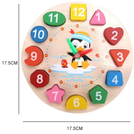 Montessori Horloge en Bois pour bébé - Tic'Clock