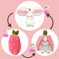 Peluche Lapin Réversible en Fraise  - StrawBunny