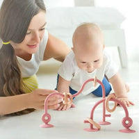 Piste pour Billes en Bois et Silicone avec Anneaux - JeuMultivarié