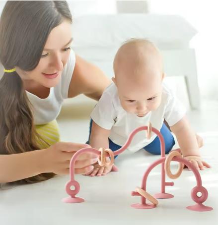 Piste pour Billes en Bois et Silicone avec Anneaux - JeuMultivarié