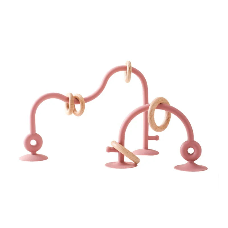 Piste pour Billes en Bois et Silicone avec Anneaux - JeuMultivarié