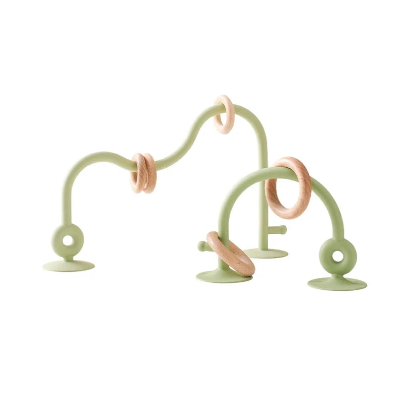 Piste pour Billes en Bois et Silicone avec Anneaux - JeuMultivarié