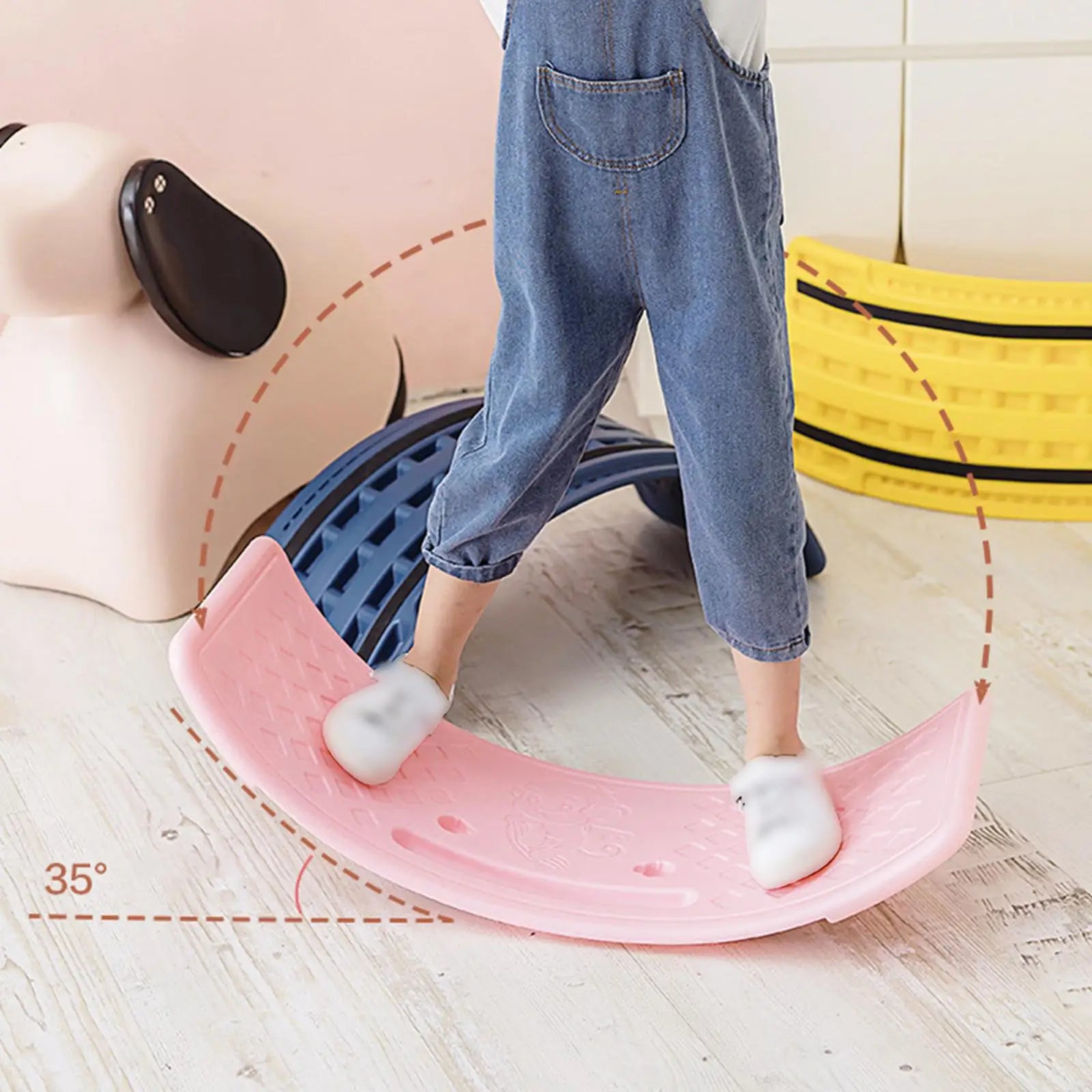 Planche d'Équilibre Montessori Colorée - Bois Naturel - TavolaBalance