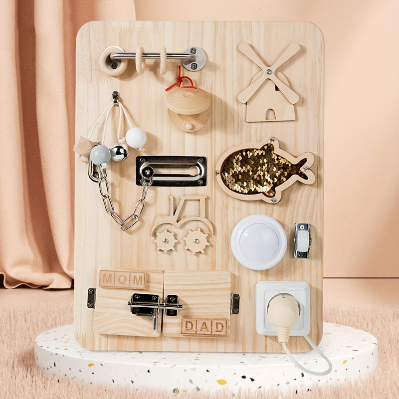 Planche de Verrouillage Montessori en Bois - LOCKYBOARD