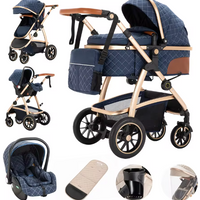 Poussette Bébé 3 en 1 Multifonction avec Nacelle et Siège Auto – Offre Premium : une chancelière d’hiver tendance offerte