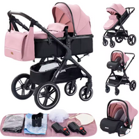Poussette Bébé 3 en 1 avec Siège Auto et Nacelle – Offre Premium – Landauluxe