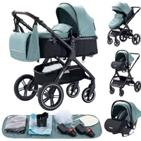Poussette Bébé 3 en 1 avec Siège Auto et Nacelle – Offre Premium – Landauluxe