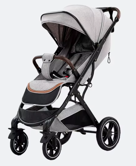 Poussette Bébé Haute Paysage Ultra-Légère – Pliable d’une Main, Voyage Avion, Amortisseurs 360°, Dossier Réglable 0-6 Ans