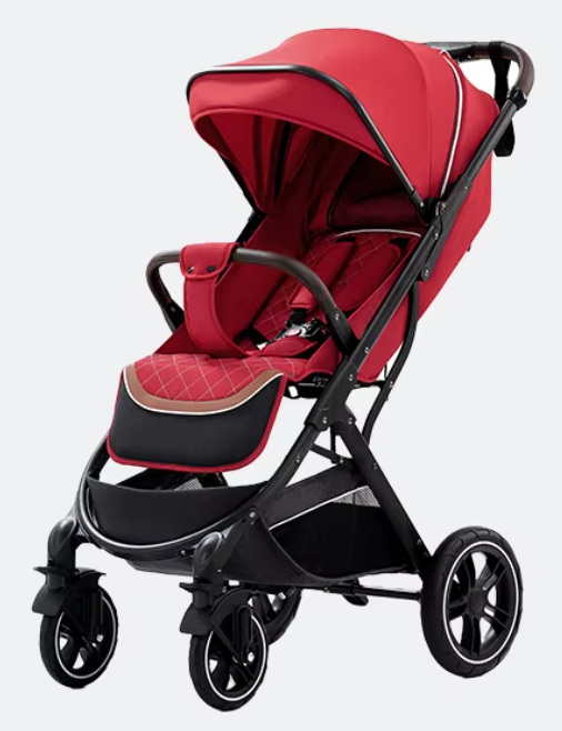 Poussette Bébé Haute Paysage Ultra-Légère – Pliable d’une Main, Voyage Avion, Amortisseurs 360°, Dossier Réglable 0-6 Ans