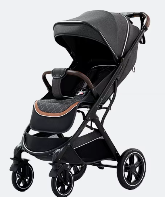 Poussette Bébé Haute Paysage Ultra-Légère – Pliable d’une Main, Voyage Avion, Amortisseurs 360°, Dossier Réglable 0-6 Ans