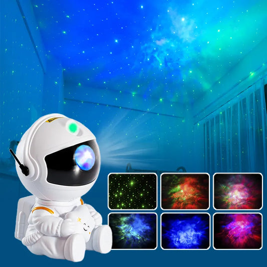 Projecteur LED Astronaute avec Galaxies Multicolores - CosmoDream