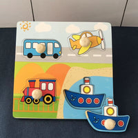 Puzzle éducatif en bois Montessori bébé 1 à 3 ans – Nodoki
