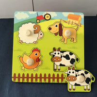 Puzzle éducatif en bois Montessori bébé 1 à 3 ans – Nodoki