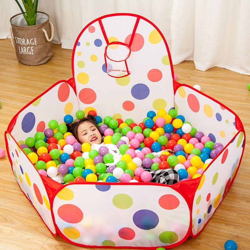 Range-jouets pliable avec panier de basket Momotis - Océan Fun Playpen