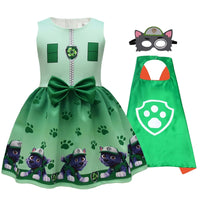 Robe Pat' Patrouille pour fille avec cape et masque - Cosplay