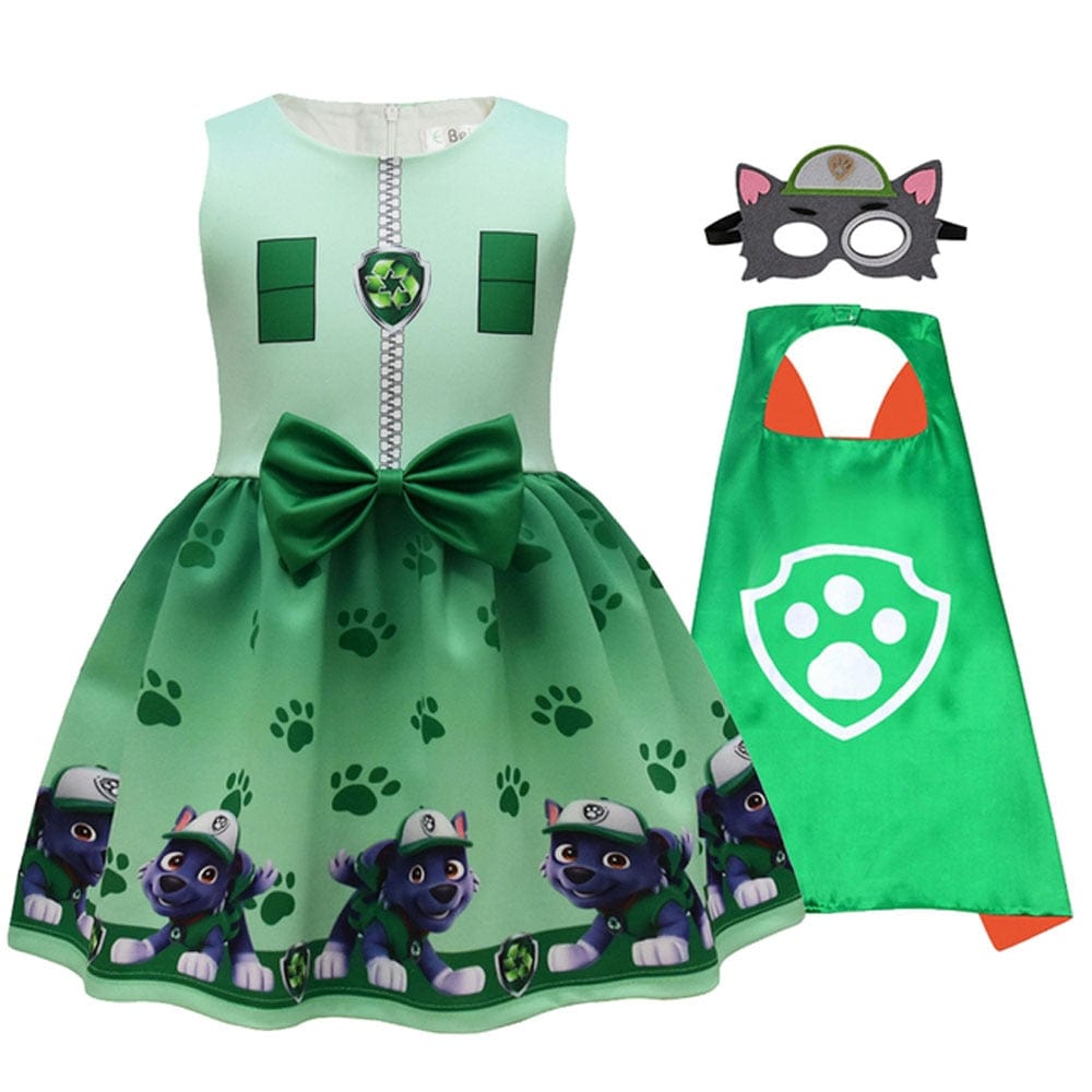 Robe Pat' Patrouille pour fille avec cape et masque - Cosplay