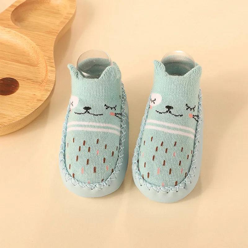 Chaussettes Antidérapantes Bébé | Semelle en Liège et Cuir - SemeLiège