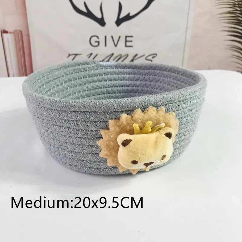 Panier rond en corde de coton bébé – Rangement pratique et décoratif -  TresséDouceur