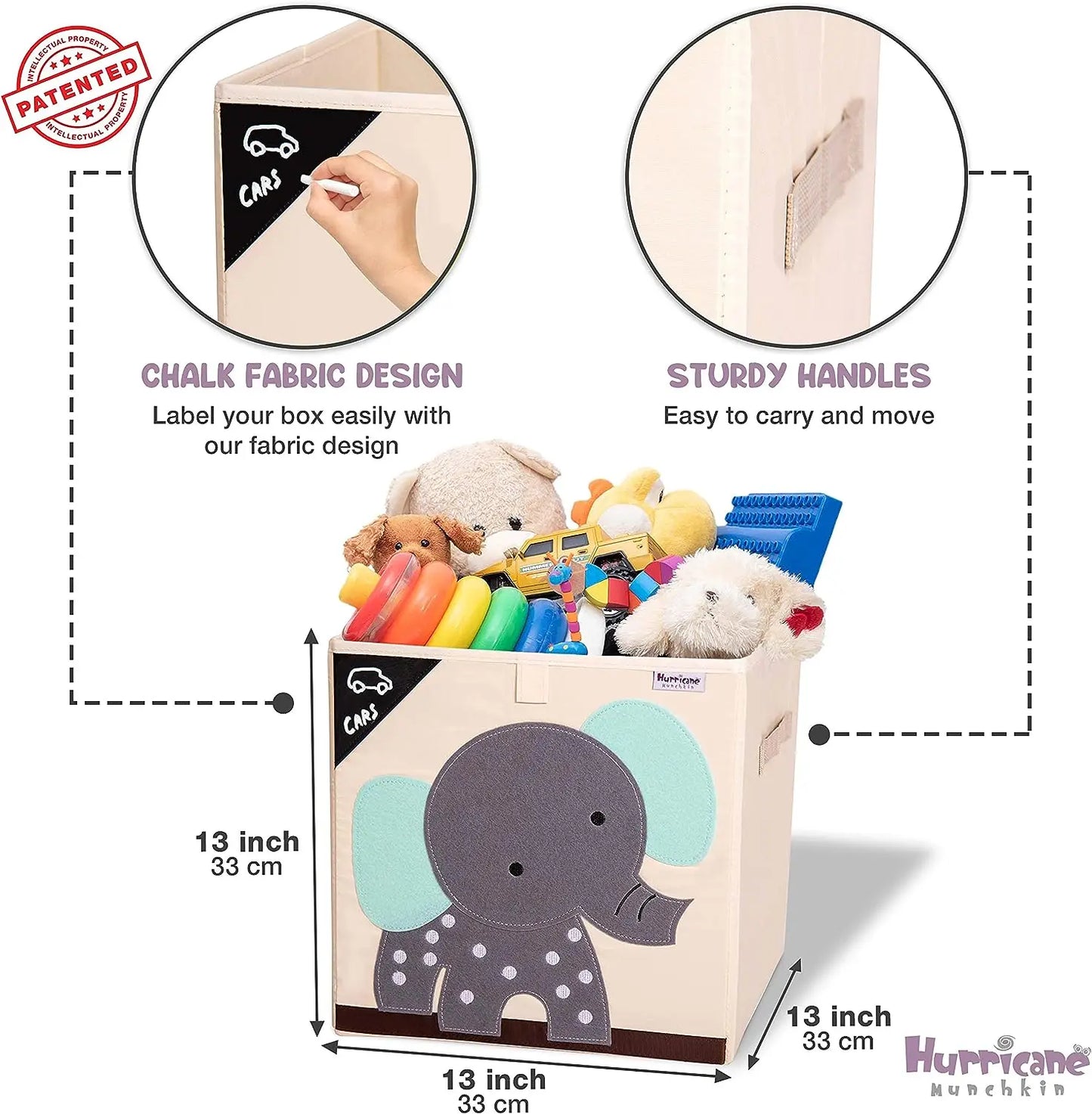 Boîte de Rangement Pliable en Tissu avec Motifs Animaux - BoxAnimauxPliant