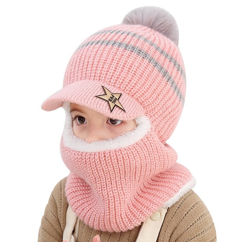 Chapeau et écharpe enfant 2-en-1 hiver - SnugCap