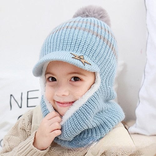 Chapeau et écharpe enfant 2-en-1 hiver - SnugCap
