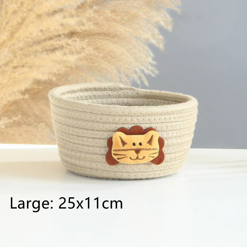 Panier rond en corde de coton bébé – Rangement pratique et décoratif -  TresséDouceur