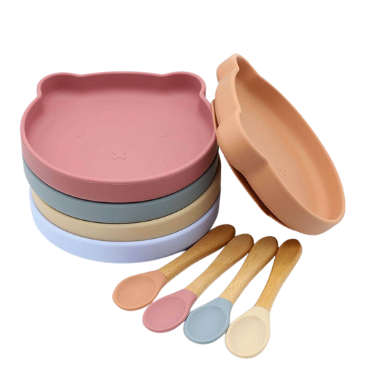 Ensemble repas bébé ours : assiette et couverts - RepasOurs