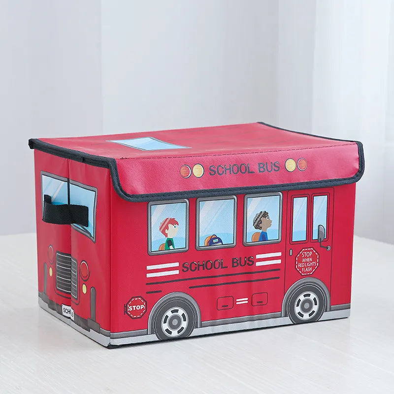 Boîte de Rangement en Toile - Design Bus Scolaire - RangBus
