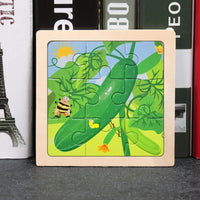 Puzzle en Bois 9 Pièces pour bébés, Multivariant - BoisCasse