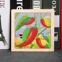 Puzzle en Bois 9 Pièces pour bébés, Multivariant - BoisCasse