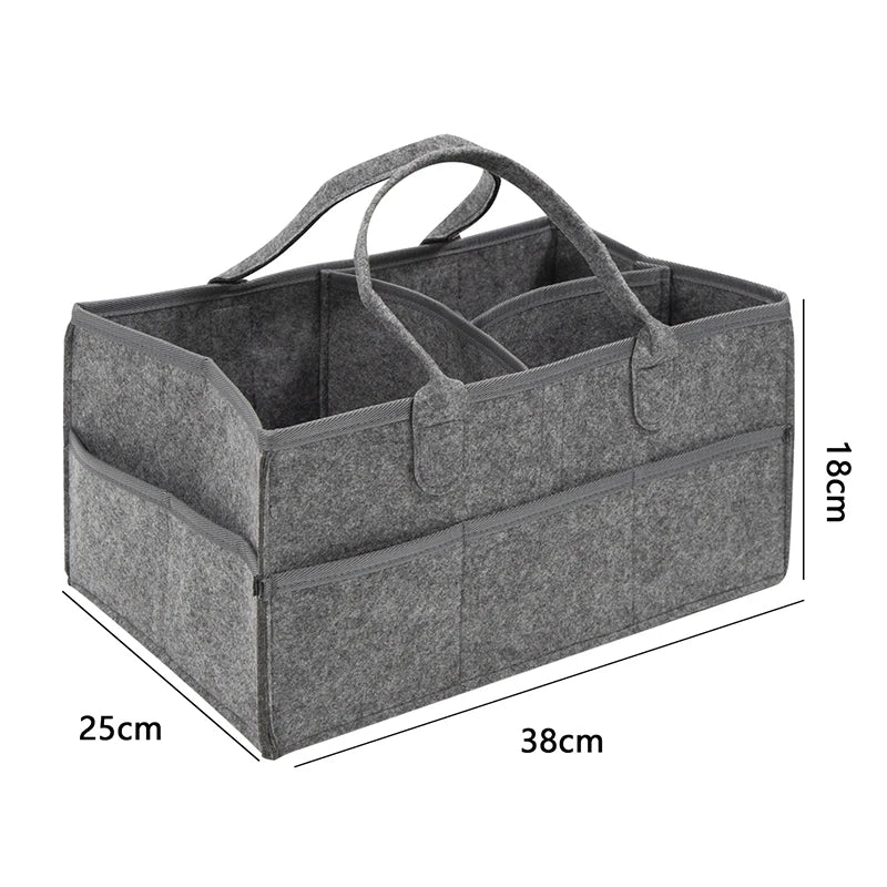 Organisateur de couches et objets avec poches – Panier de rangement en coton pour bébés et animaux - RangéCoton