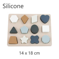 Jeu de Formes Géométriques Montessori : Bois ou Silicone  - MontiForme