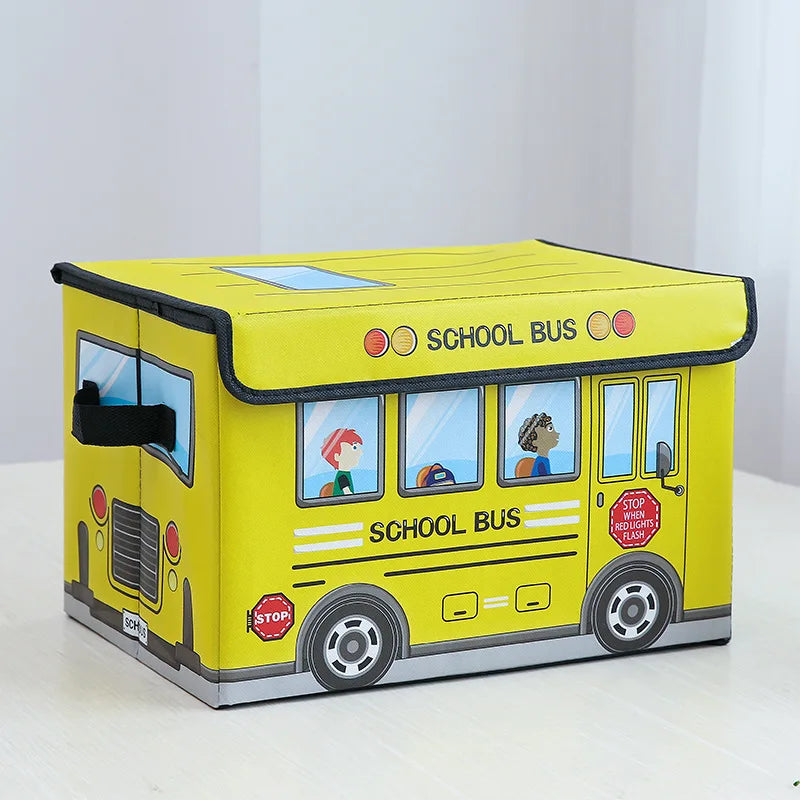 Boîte de Rangement en Toile - Design Bus Scolaire - RangBus