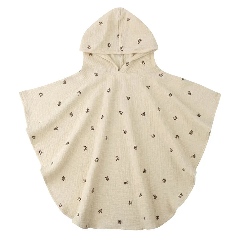 Poncho de Bain 100% Coton Bio, Pour 1-3 Ans - BébéDouce