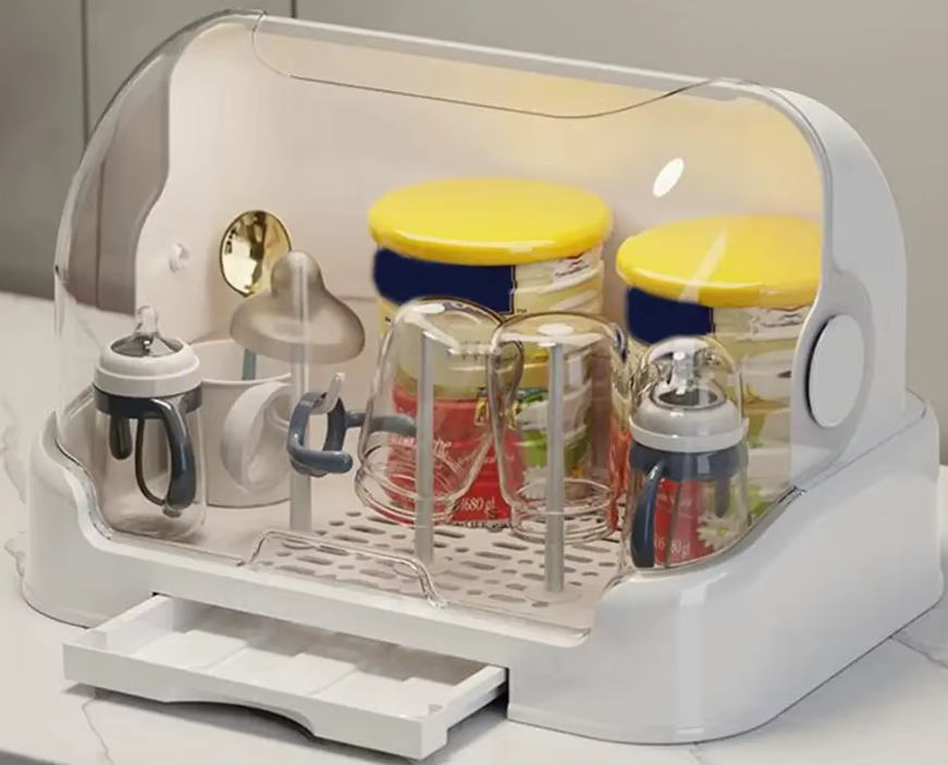 Égouttoir et organisateur portable pour biberons avec couvercle – BibiBox