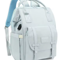 Sac à langer bleu à motifs jaunes, noir et  rose - BabyCarry